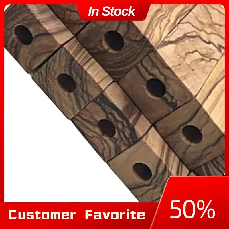 AT03 Top Olive Wood Short Pen Blanks, 10Pieces Pre-Drilled 7Mm, 2.5 X 0.75 X 0.75 Inches