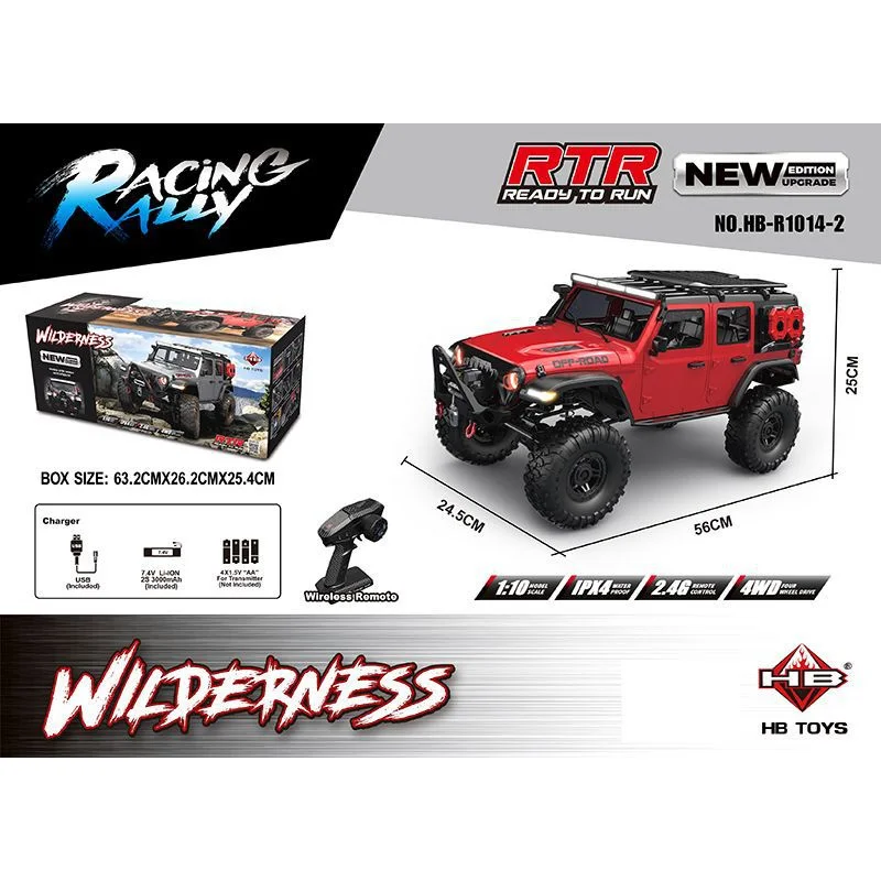 HB R1011 1:10 actualización Dumbo control remoto Ford Fierce Horse/herdsman escalada vehículo todoterreno profesional RC coche de juguete regalo.