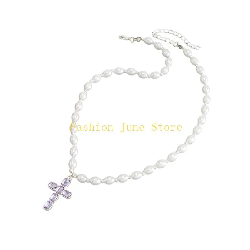 N5KA Faceted Stone-Look Necklace/Earrings with a Defined Silver-Tone Finish