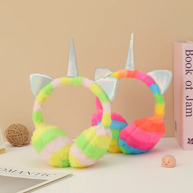 

Unisex Unicorn Sequin Care Warm Plush Ear Covers Unicorn cold-proof Cute Ear Cups Cold Fur Ear Covers Ear Bags Orejeras 4e005