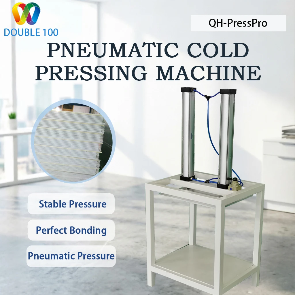 Double 100 Pneumatic Book Press Machine Photobook Pressing Machine Cold Press Machine for Album and Book Binding