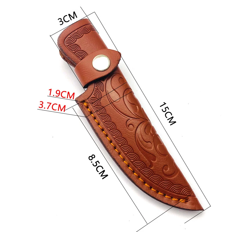 PU Leather Knife Cover Kitchen Knife Sheath Portable Camp Outdoor Knife Tool Fruit Knife Chef Sheath Holster With Snap Closure