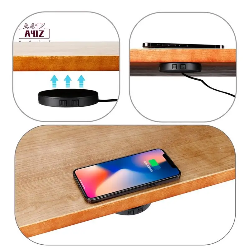 A41Z-15W Invisible Wireless Charger 20MM Air Separation Fast Charging Easy Installation Quick Charger