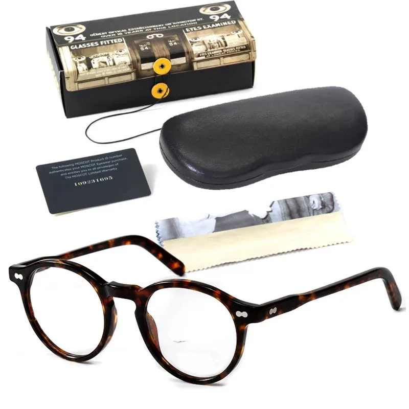 Round Vintage Acetate Frame Men Johnny Depp Lemtosh Optical Glasses Women Computer Goggles Luxury Brand Eyeglasses Frame