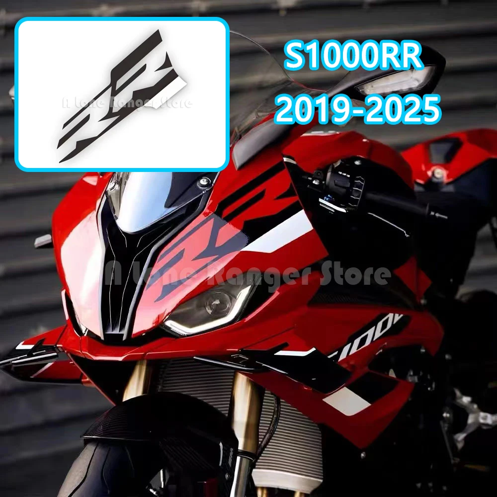 Adesivo de motocicleta decalque para bmw s1000rr 2019 2020 2021 2022 2023 rr logotipo cabeça adesivo novo logotipo rr desenho
