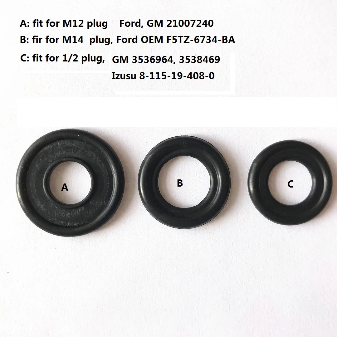 oil drain plug rubber seal fit for GM, Ford M12  M14 1/2  100PCS/BAG