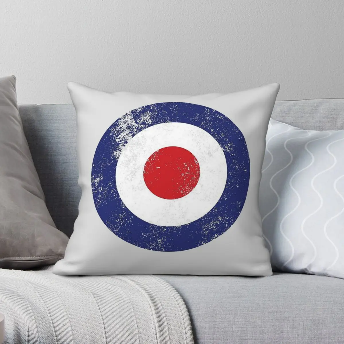 Raf Type D Roundel Mod Target Pillowcase Polyester Linen Velvet Printed Zip Decor Throw Pillow Case Sofa Cushion Cover