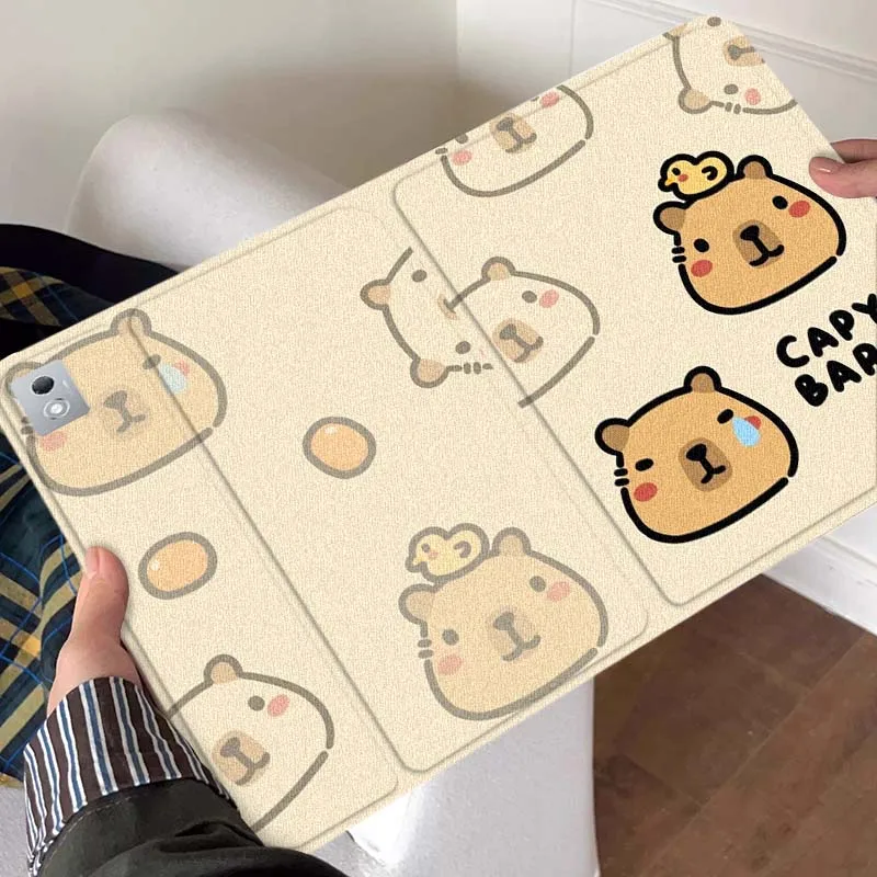 

Cute cartoon capybara For Lenovo Pad Tab Legion Xiaoxin Y900 Y700 K10 M10 P11 3rd Pro GT Plus Gen Cover Tablet Case