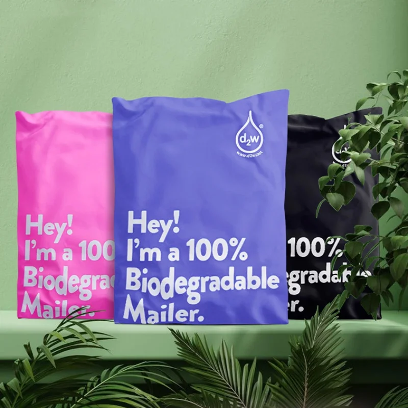 

10/50PCS D2W 100% Biodegradable Matte Black Mailer Adhesive Envelope Bag DIY Courier Cartoon Child Wedding Gifts Box Pouches