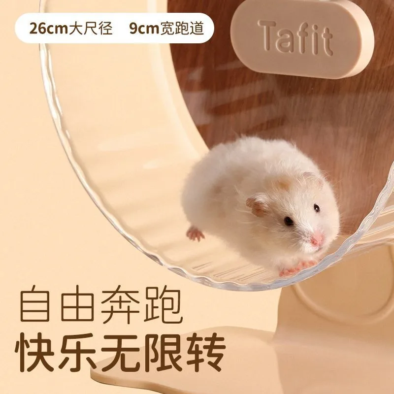 Silent Transparent Hamster Running Wheel Exercise Toy for Dwarf Syrian Gerbil Small Pet Cage Accessories Scenery Decor view 5