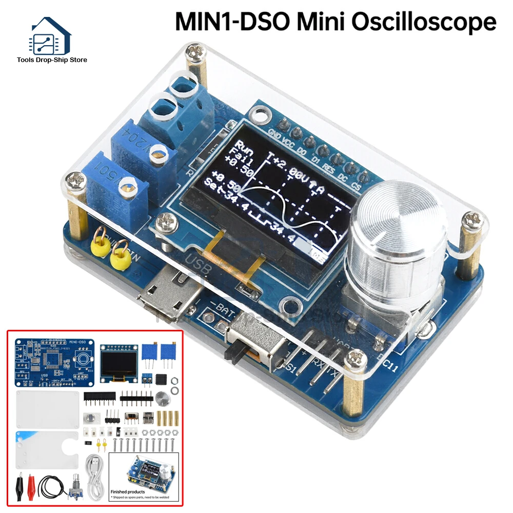 STC8K8A Microcontroller Kit DIY Mini-DSO 0.96 inch LCD Digital Oscilloscope Kit Electronic Welding Training Production Parts
