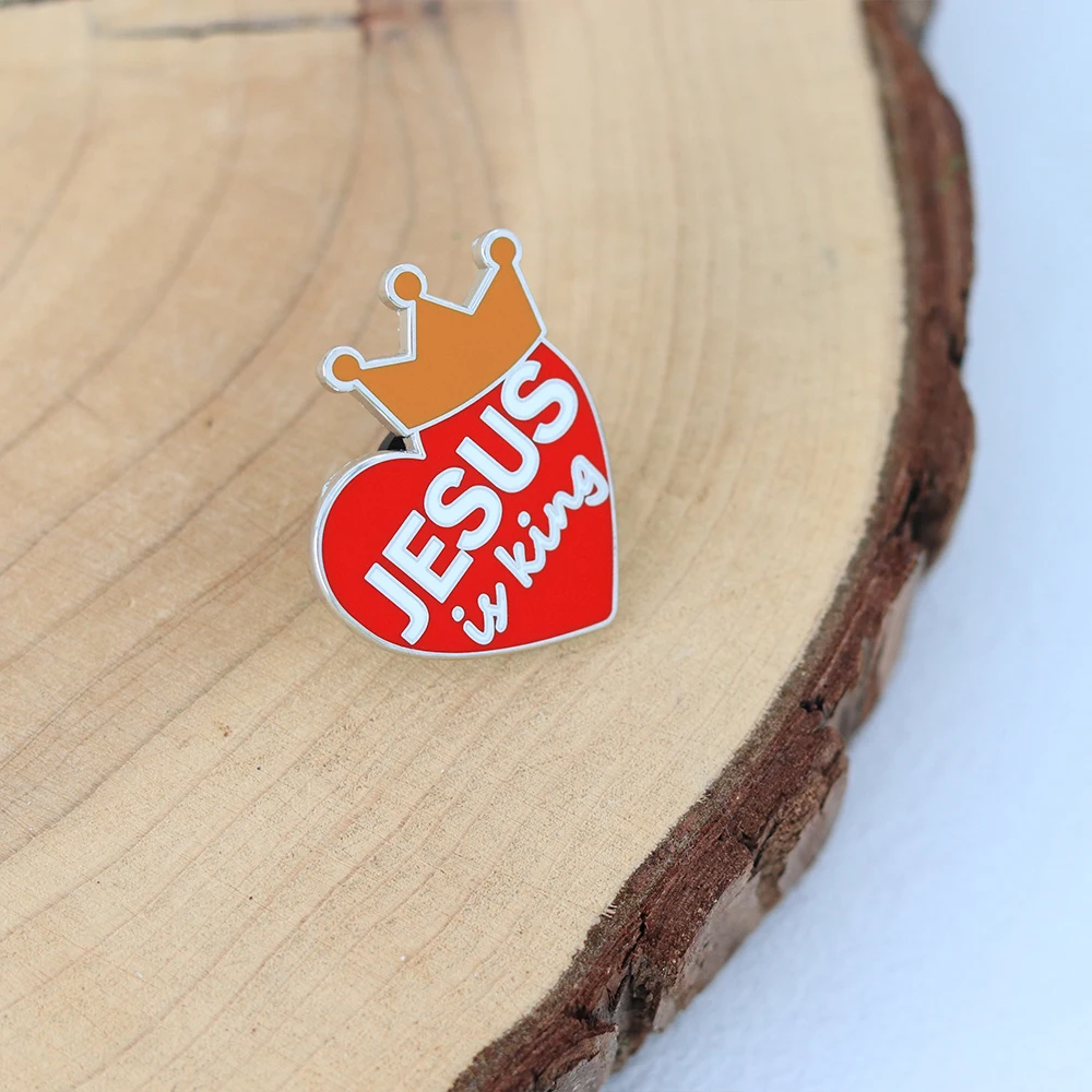 Jesus Is King Red Heart Crown  - огляд і ціна Embroidery Jesus