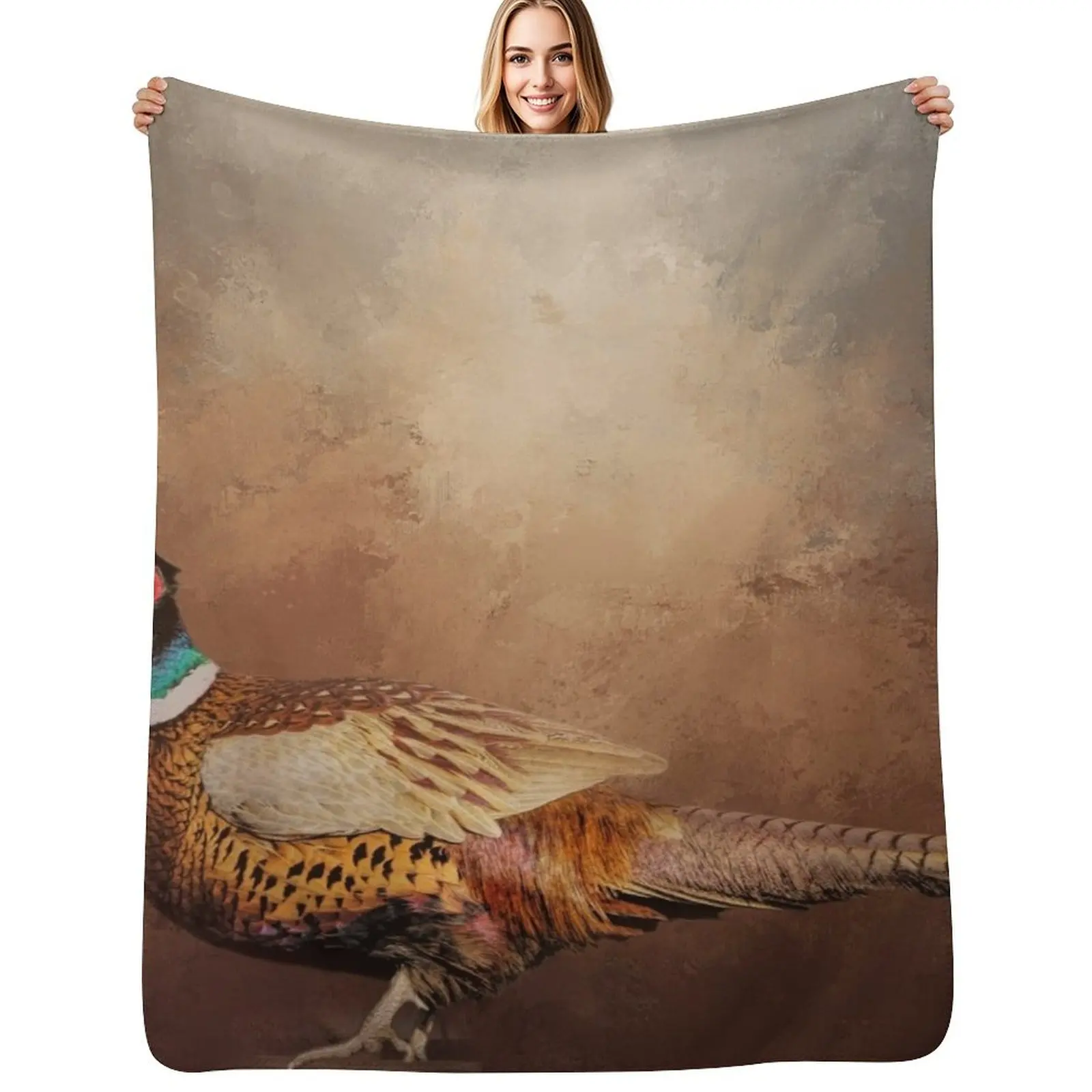 

Handsome Common Pheasant Throw Blanket Year Round Soft Comfortable Blanket for Home