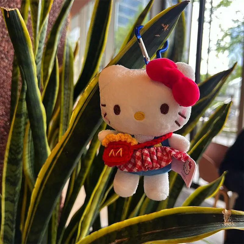 Kawaii Hellokitty Anime Portachiavi bambola di peluche Simpatico cartone animato Dressable Toys Borse Portachiavi Auto Appendini Regali di Natale per le ragazze