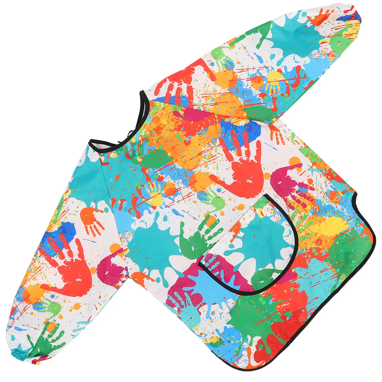 

EVA Waterproof Painting Apron Kids Art Smock Toddlers Long Sleeves Bib Blue Dots Children Drawing Clothes Stain Free Easy Clean