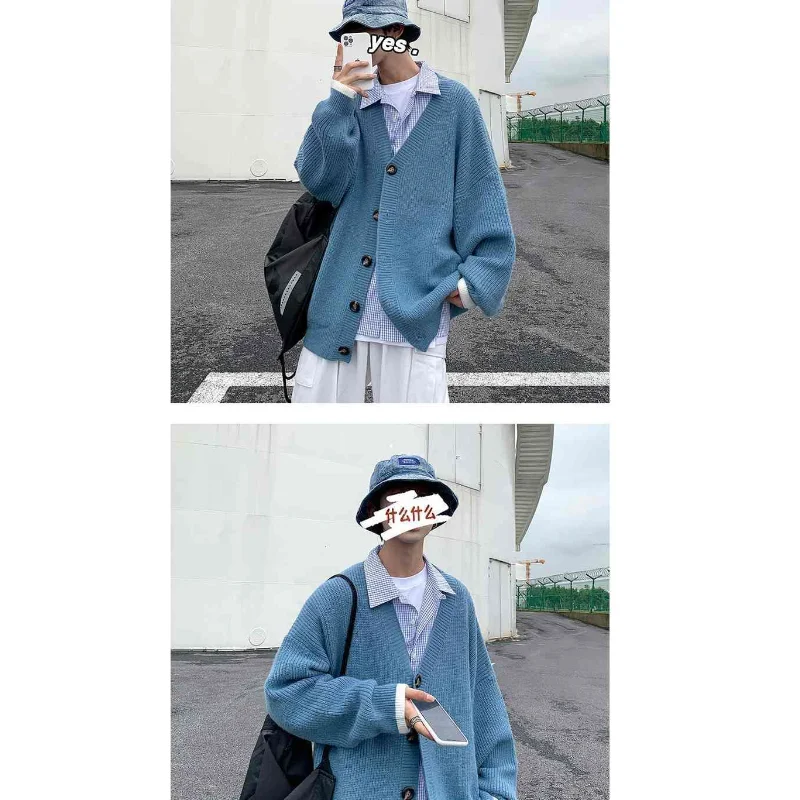 Suéter Cárdigan Estilo perezoso Chaqueta casual Suelta Tendencia Ropa exterior versátil y personalizada