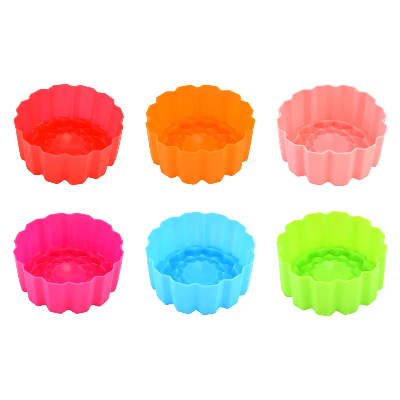 Mooncake Silicone Muffin Cake Cups Tart Pudding Jelly Baking Molds