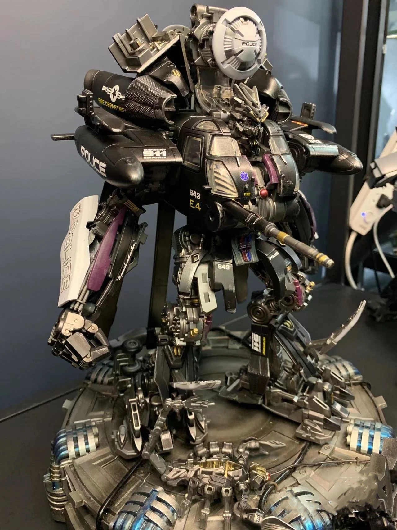 WJ Transformation Vertigo Helicopter Blackout DIY Hand Painted Repaint M05 Oversized KO SS08 Hide Shadow B SET Action Figure