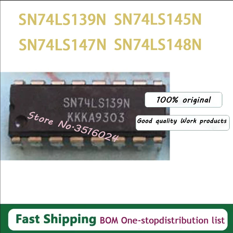 

100 шт./лот 74LS139 74LS145 74LS147 74LS148 SN74LS139N SN74LS139AN SN74LS145N SN74LS147N SN74LS148N 74139 74145 74147 74148 DIP16