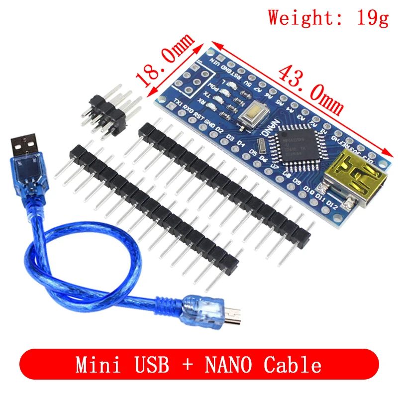 Mini / Type-C / Micro USB Nano 3.0 Con controller Nano compatibile con bootloader per driver USB arduino CH340 16Mhz ATMEGA328P