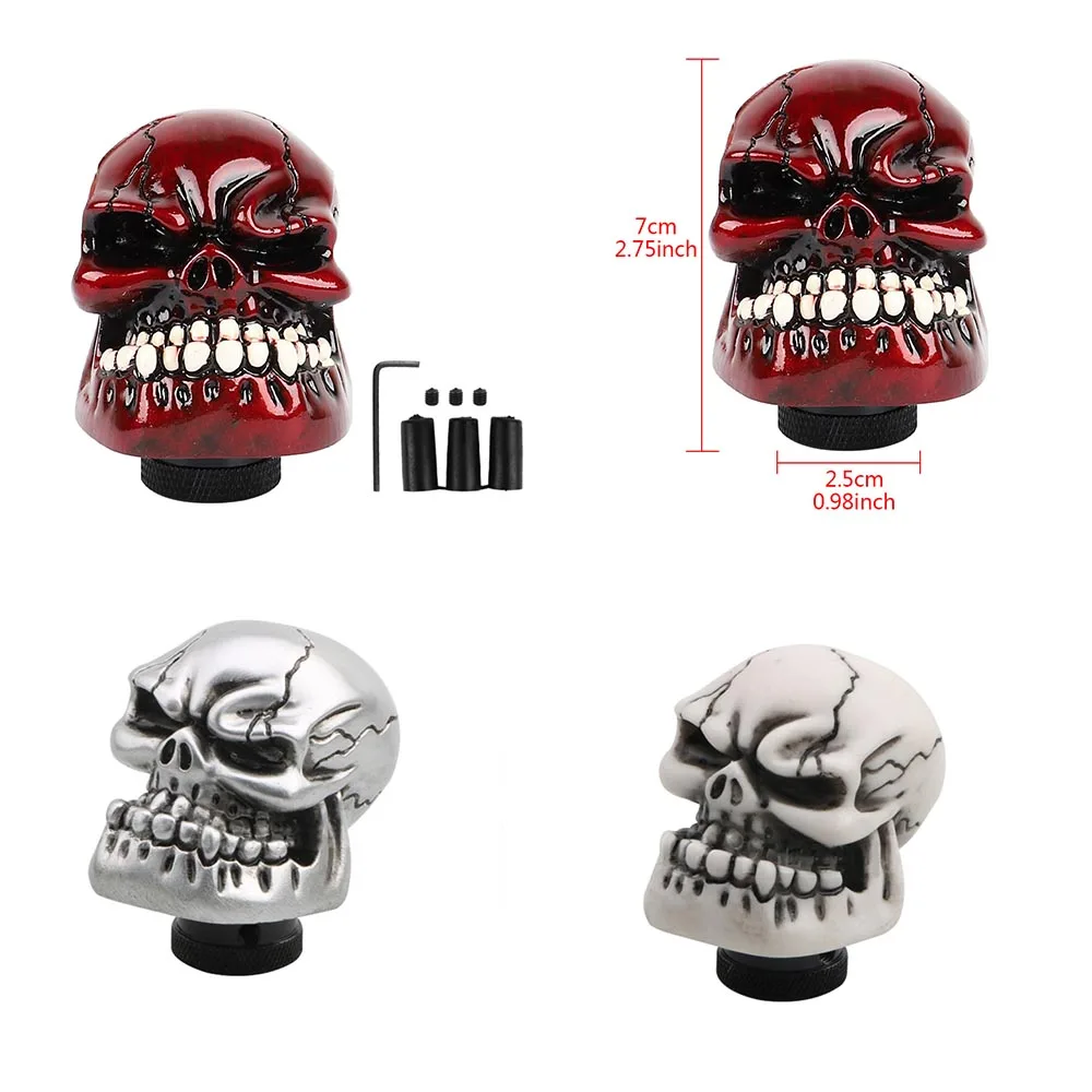 سباق الجمجمة والعتاد التحول المقبض الرياضة رافعة دليل رئيس والعتاد عصا نقل رئيس تعديل السيارات الملحقات #5