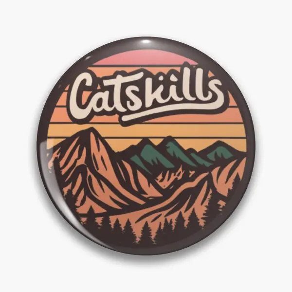 Catskills Mountain Range  Soft Button Pin Collar Decor Hat Badge Women Brooch Metal Cute Creative Jewelry Gift Clothes Cartoon