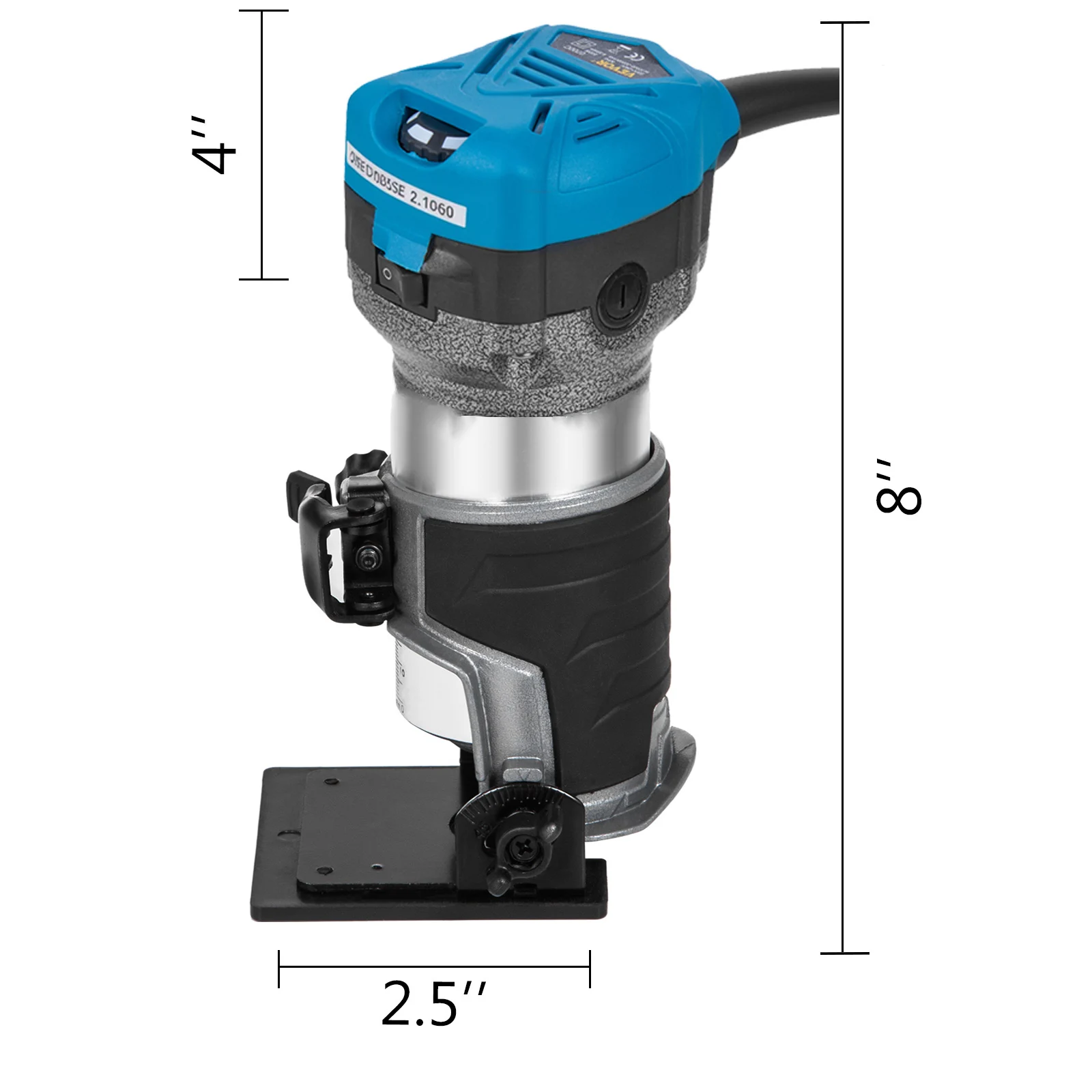 VEVOR 800W Soft Start Compact Router Kit متغير السرعة 10000-30000 دورة في الدقيقة مع قاعدة ثابتة وقاعدة يغرق وقاعدة إمالة وقاعدة إزاحة