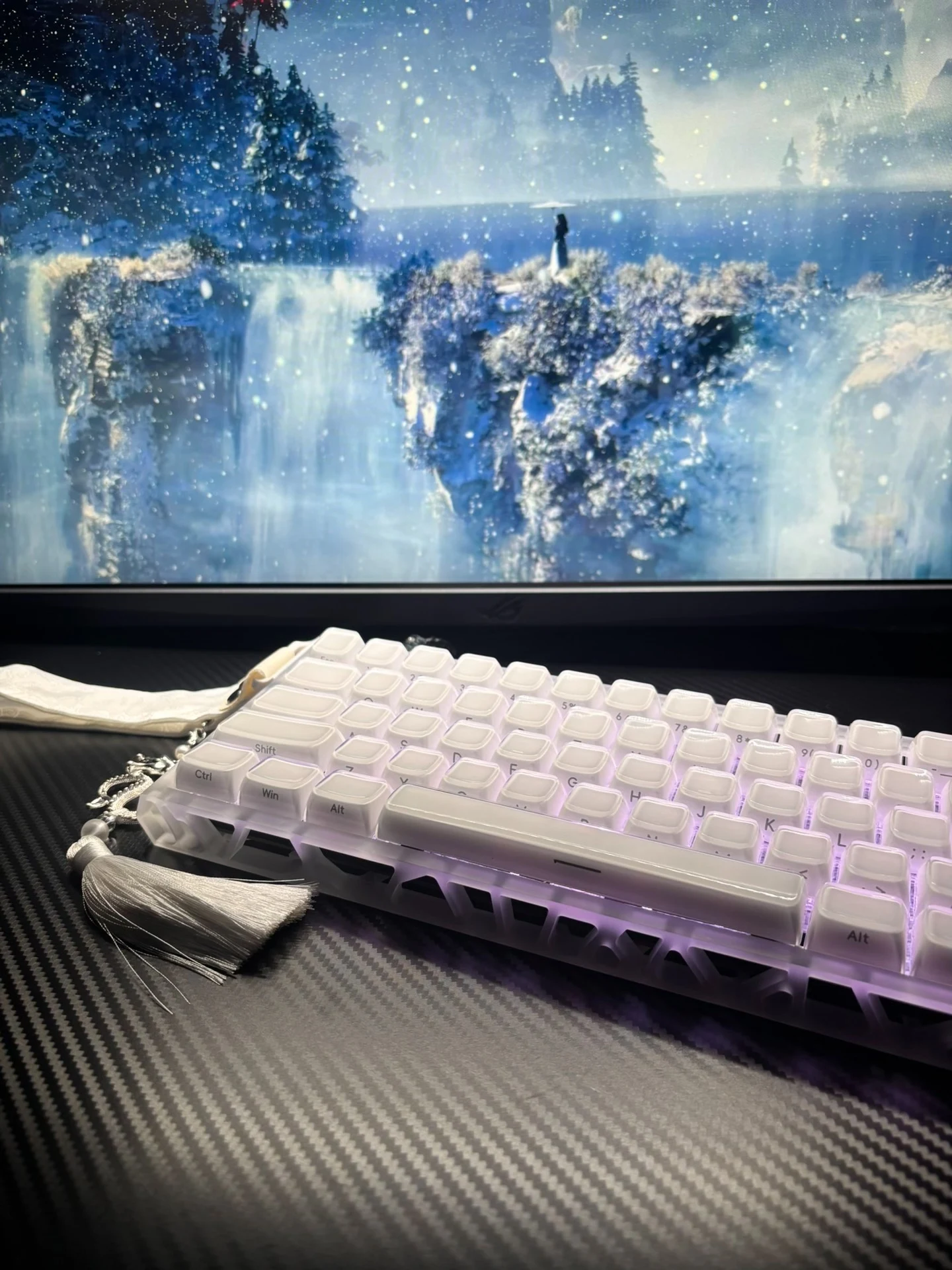 Custom High-Aesthetic Full Mod Magnetic Axis Keyboard, Premium Custom HE Kit with RGB Lighting for Gaming Setups Gift