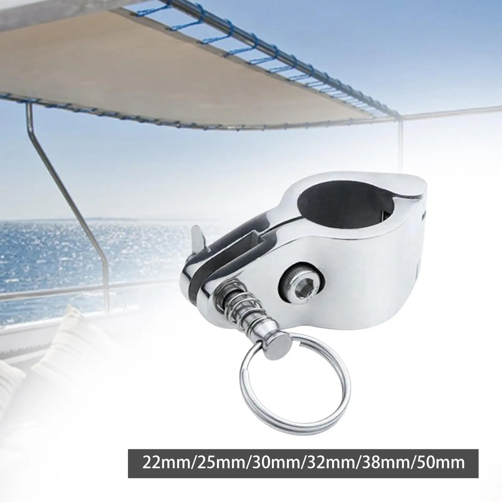 

Boat Top Hinged Jaw Slide Clamp with Ring Accessory Practical Locking Clamp