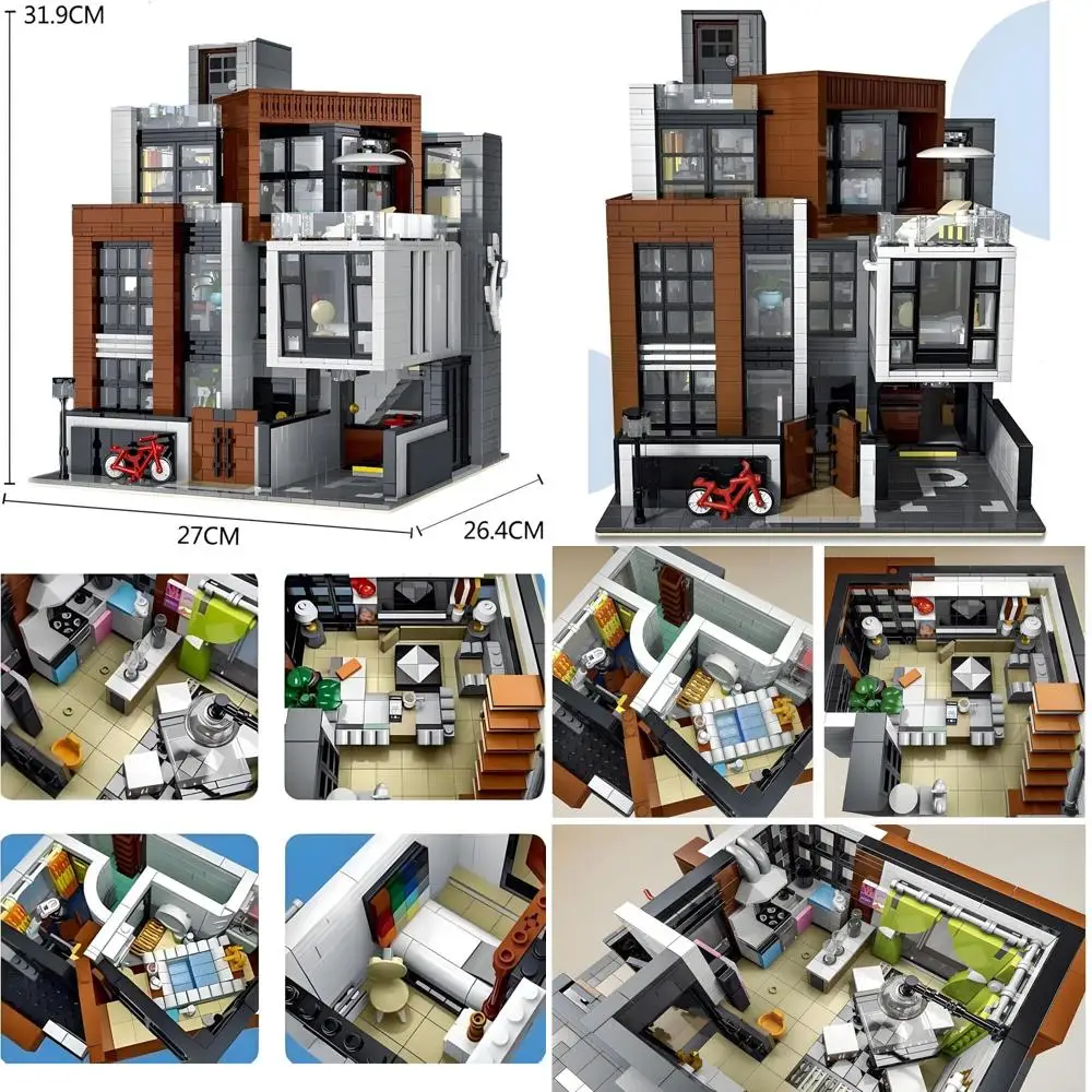 Jim's Modular Cubist Villa: Compatible City Building Blocks for Lego & Major Brands