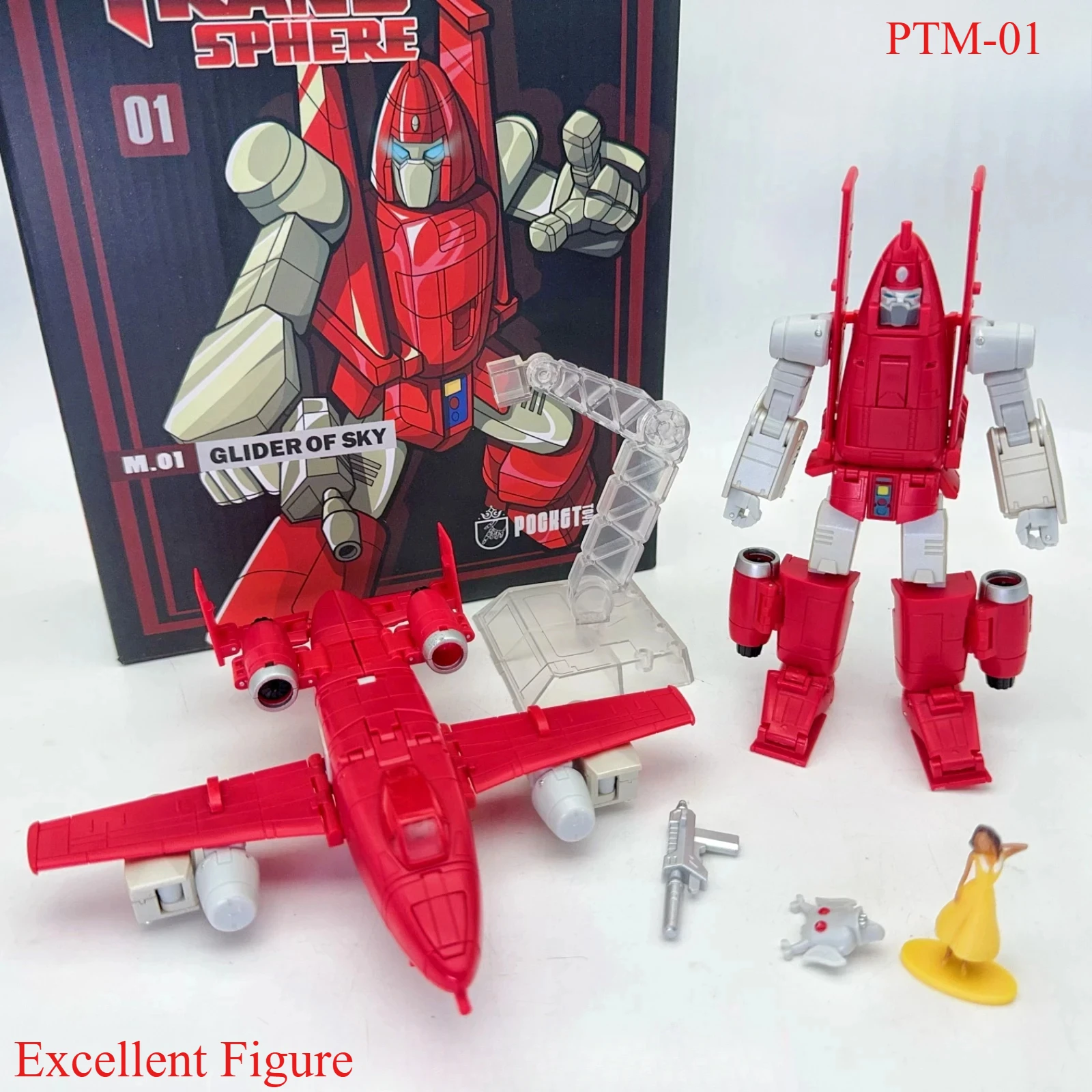 In Stock PocketToys Transformation Toys PTM-01 Powerglide G1 Animated Version Small Scale Robot Model Action Doll Movable Dolls