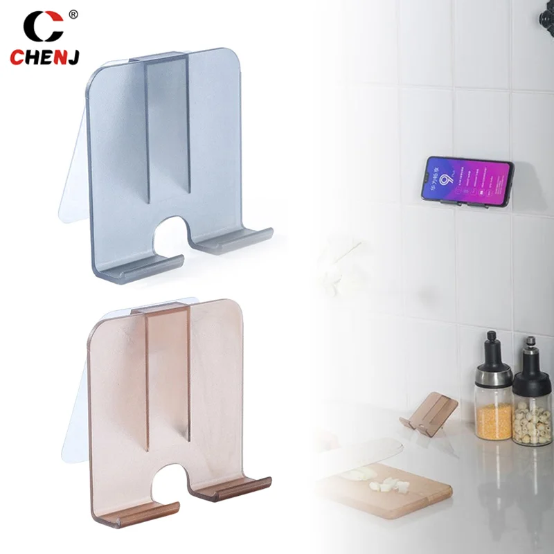 1pcs Universal Waterproof Mobile Phone Holder Tablet Bracket Bathroom Toilet Wall Stand For Iphone For Huawei Accessories