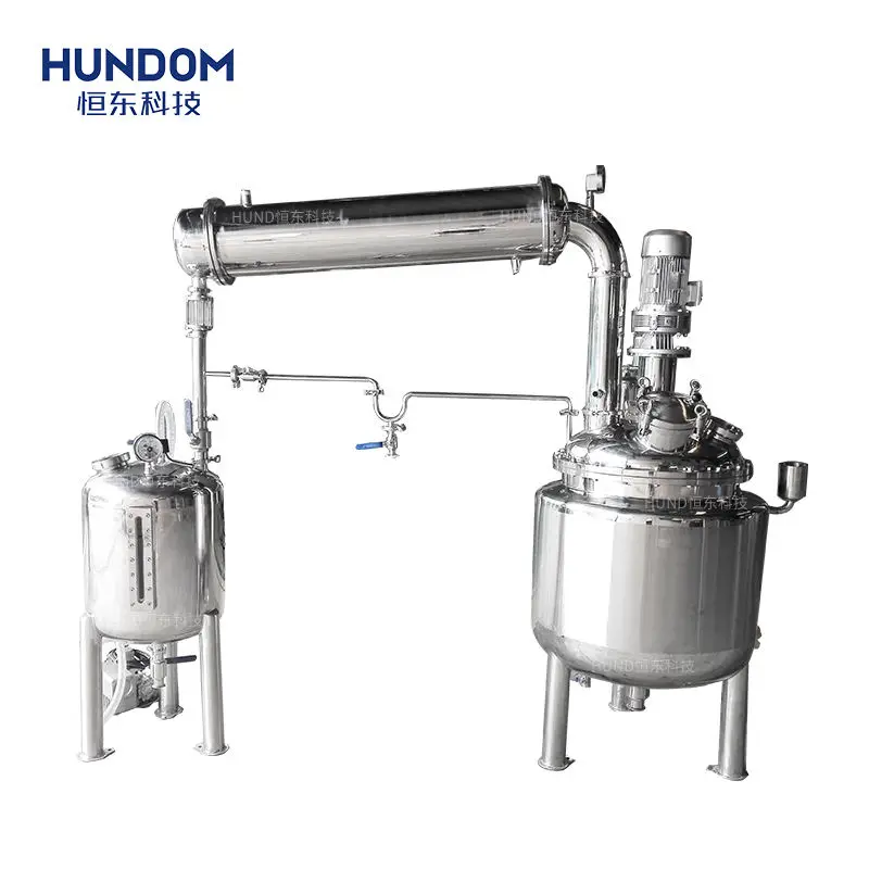 Stainless steel liquor distillation electric heating stirring tank chemical reaction kettle with condenser