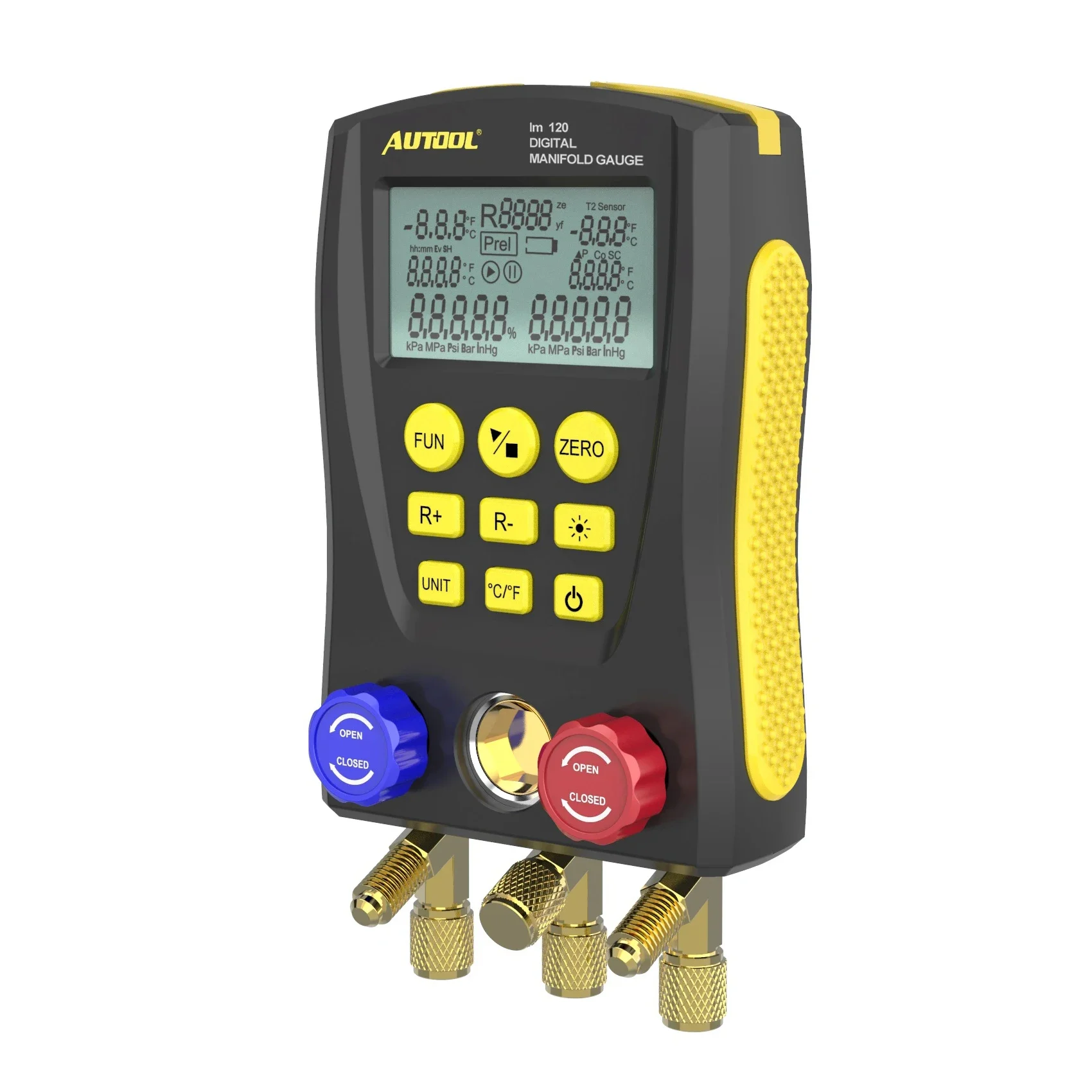 AUTOOL LM120 Refrigerant digital hydraulic pressure tester HVAC Vacuum Pressure temperature sensor tester