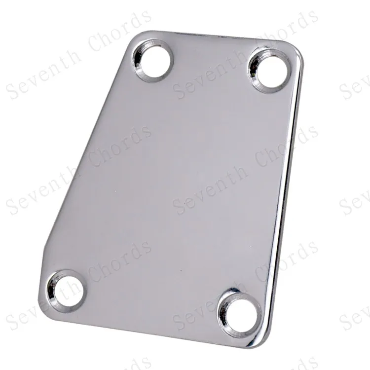 Chrome Trapezoid  Neck Joint Plates for Electric Bass Guitar