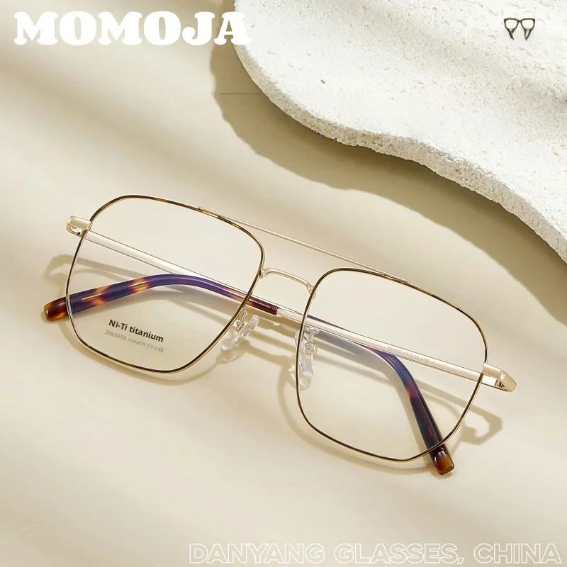 

Мужские очки MOMOJA: Новая модель в стиле ретро, деловой дизайн, художественная индивидуальность, высококачественные дужки из чистого титана, изысканные очки 35050