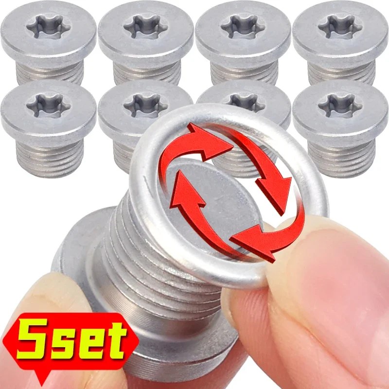 

Oil Drain Sump Plug Gaskets NO138157 N91167901 Washer Seal Ring Screw Car Engine for Audi A4 A6 Q3 Q5 for VW Touareg Golf Skoda