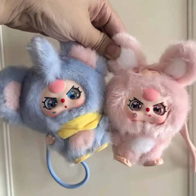 طفل ثلاثة صغيرة عناق سلسلة صندوق أعمى ظهره قلادة لينة ومريحة لطيف دمية لعبة حلية صندوق غامض مفاجأة متعة الهدايا