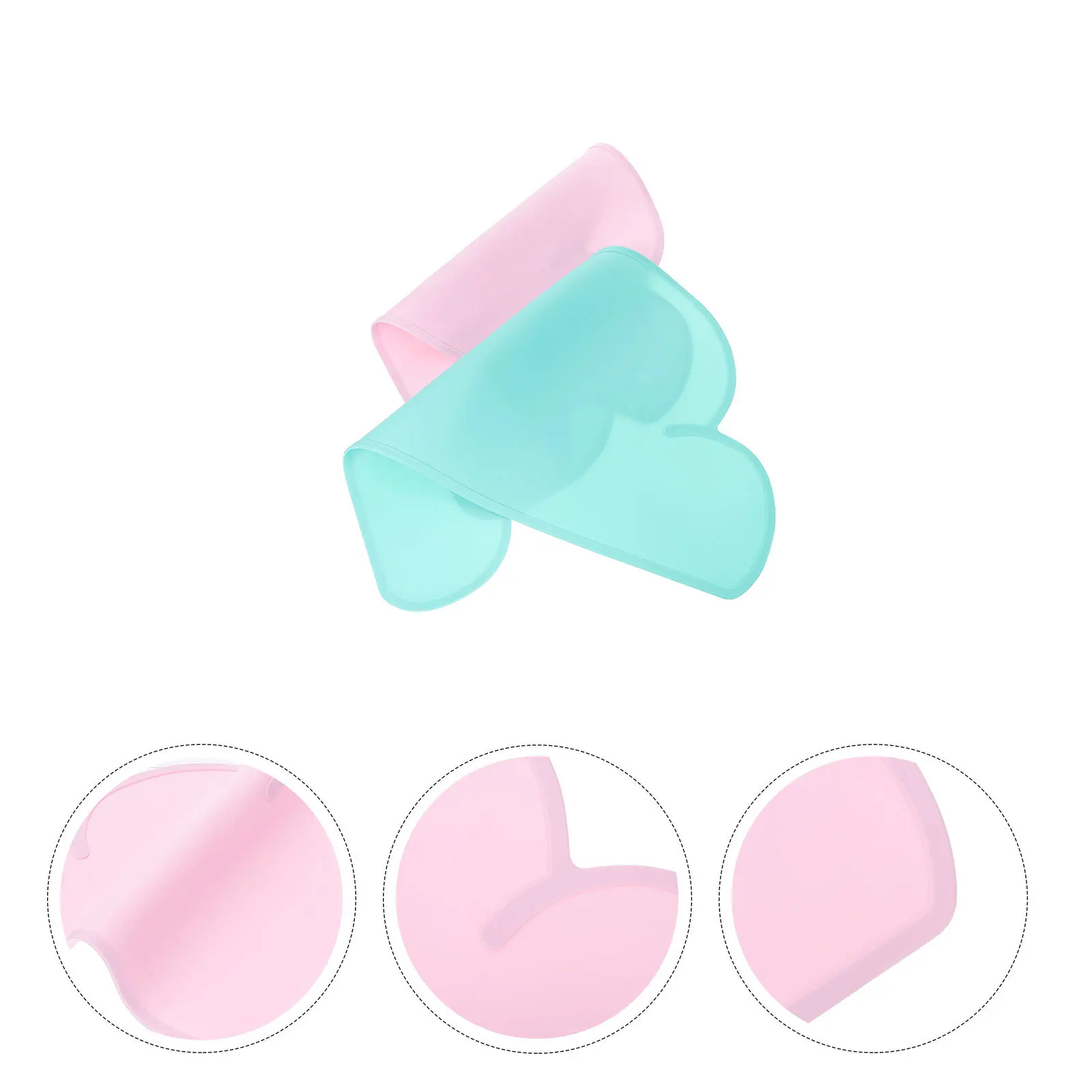 

2Pcs Silicone Pet Feeding Mats Heat Resistant Cat Dog Bowl Mats Anti-Scald Food Catcher Placemat Dog Bowl Mat Pet Food Mat