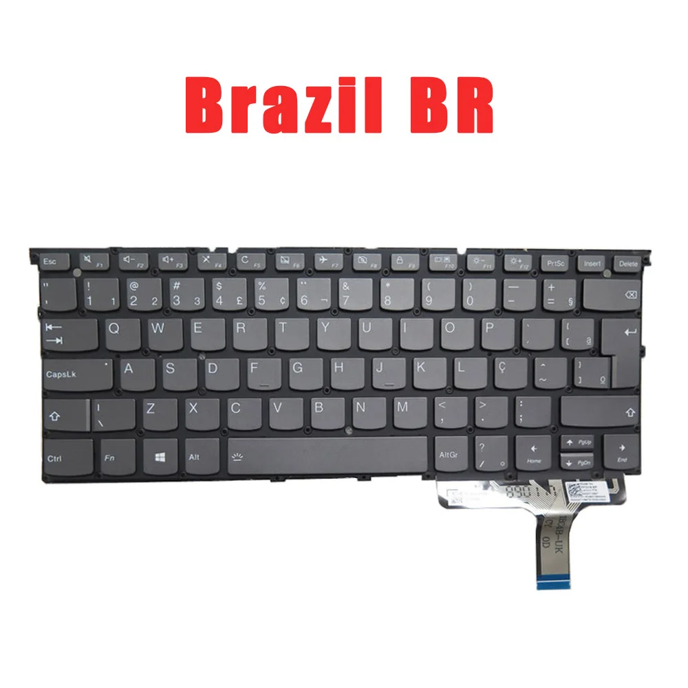 Laptop Keyboard For Lenovo For Yoga S940-14IIL S940-14IWL Arabia AR Brazil BR Canada CF France FR Backlit Gray New