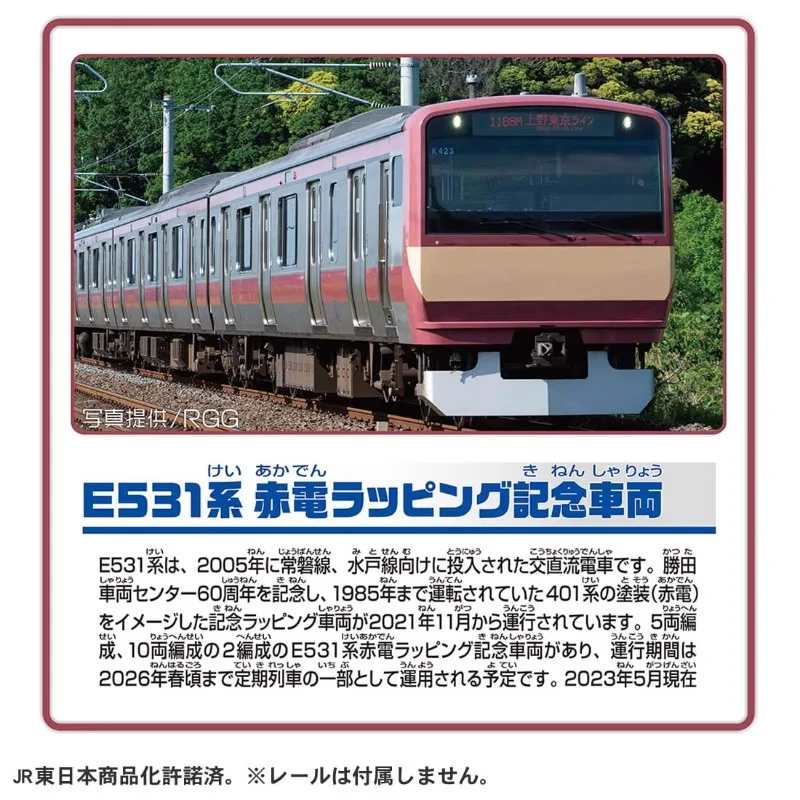 Original TAKARA TOMY Tomica Alloy Car Plarail E531 Red Electric 60th Anniversary Electric Train Action Figure Model Toy Gift