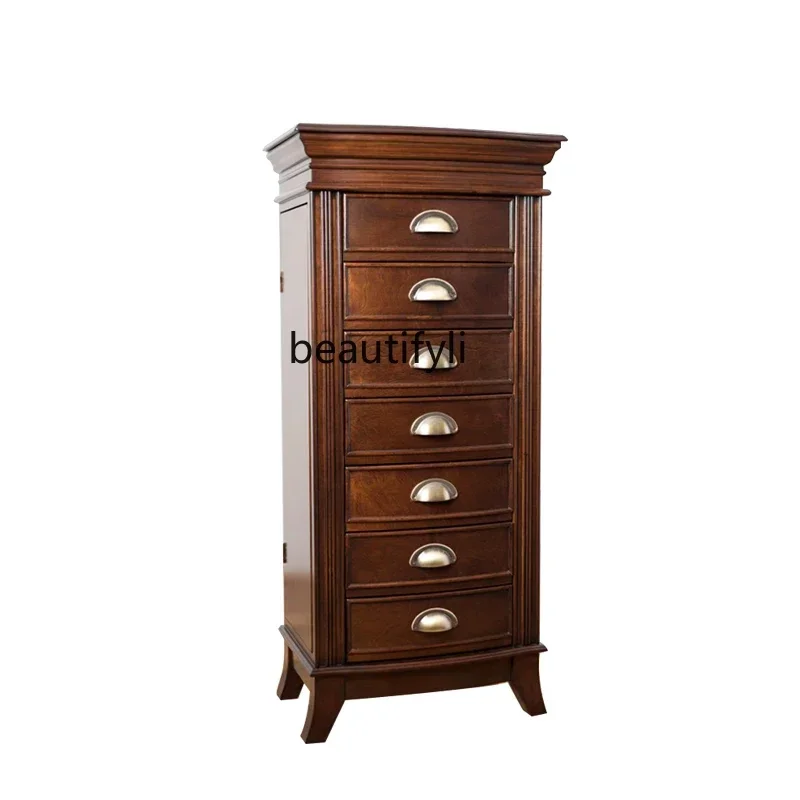 

Q181 European and American Floor Jewelry Multi-Functional Jewelry Storage Cabinet Bedroom Floor Large Capacity Jewelry Cabinet