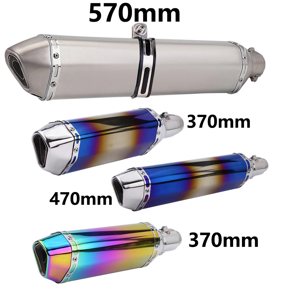 Hot Sale Durable Universal 370/470mm 570mm Stainless Steel Motorcycle Exhaust For ATV Street Bike High Performance