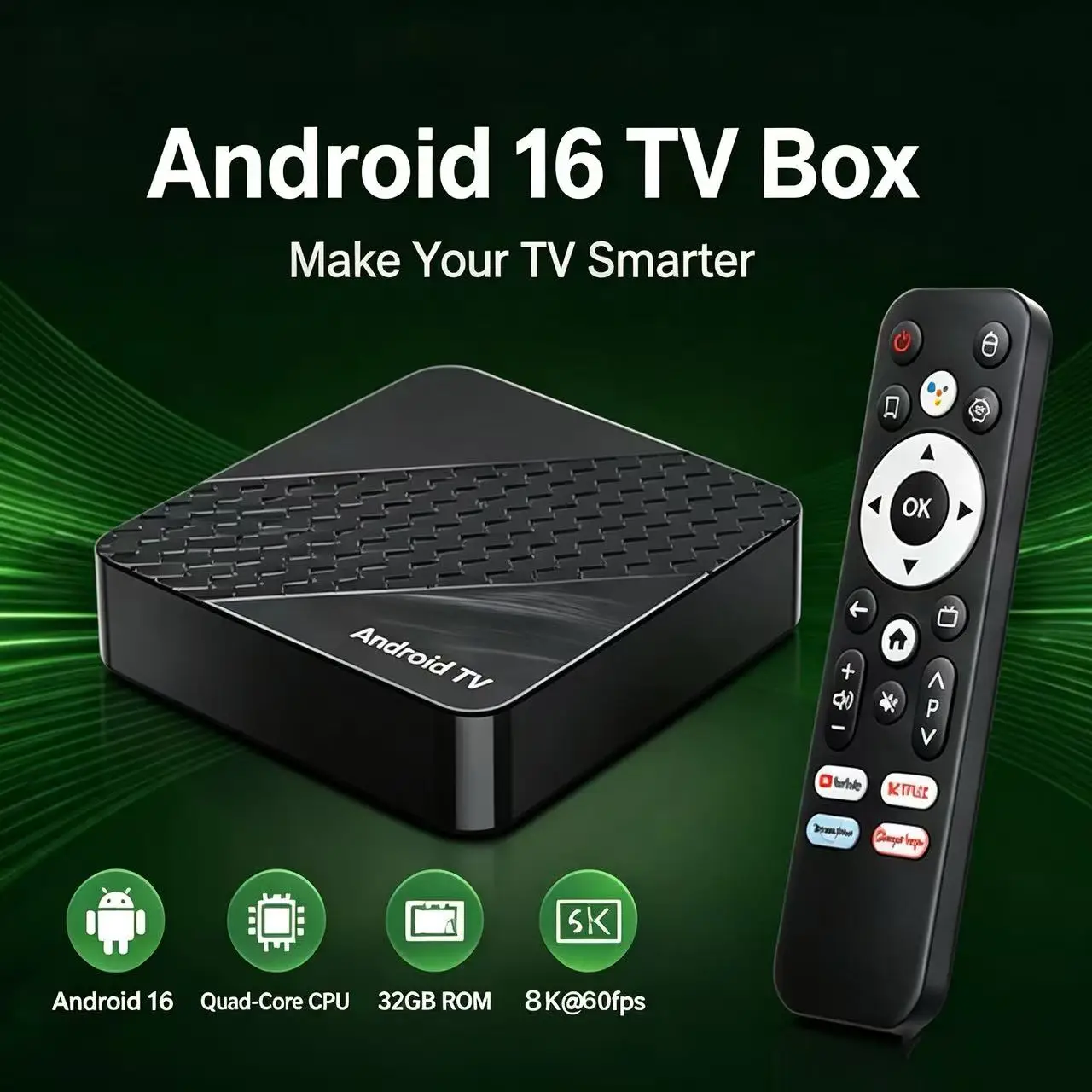 X10 Smart Android TV Box RK3518 8K Media Player 32GB 64GB 128GB 256GB Dual WiFi 5G WiFi 6 Google Assistant Streaming Set Top Box