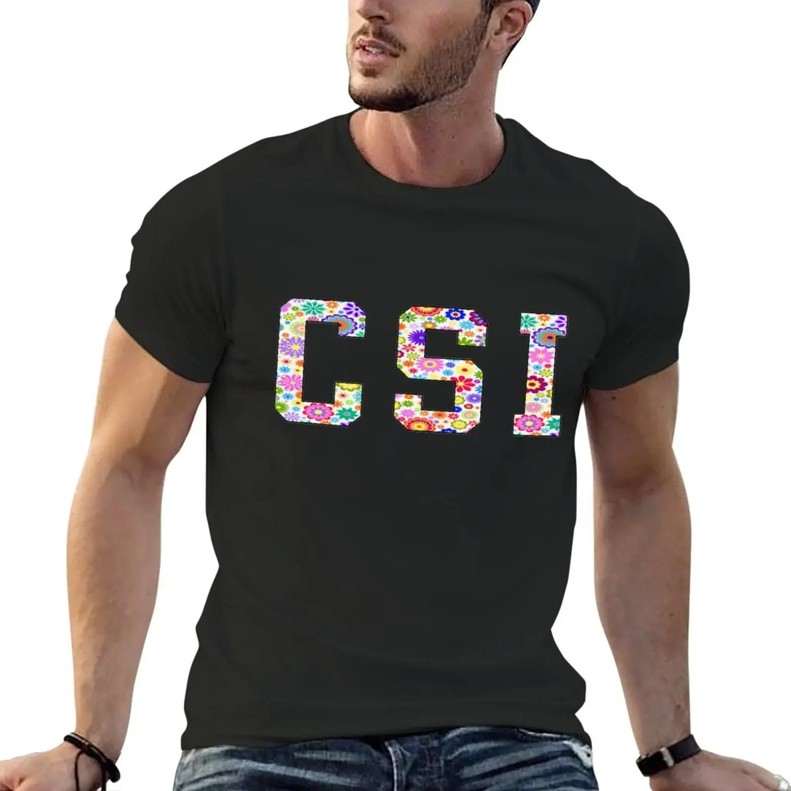 

CSI FLOWER T-Shirt customs basketball graphic tees summer top shirts graphic tees t shirts for men graphic