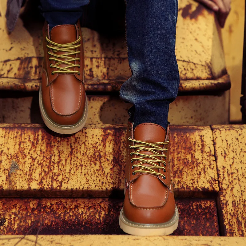 Men Casual Business Office Formal Dress Chelsea Boots Platform Shoes Genuine Leather Boot Black Ankle Botas Hombre Chaussure - Image 5