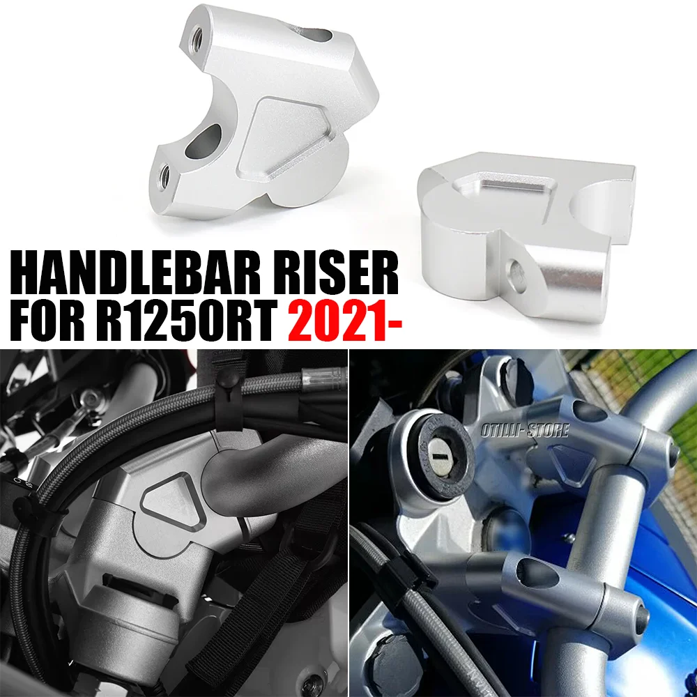 

New A pair Motorcycle CNC Aluminum Handlebar Riser Clamp Mount Taper Accessories FOR BMW R1250RT R 1250 RT r1250rt 2021 2022