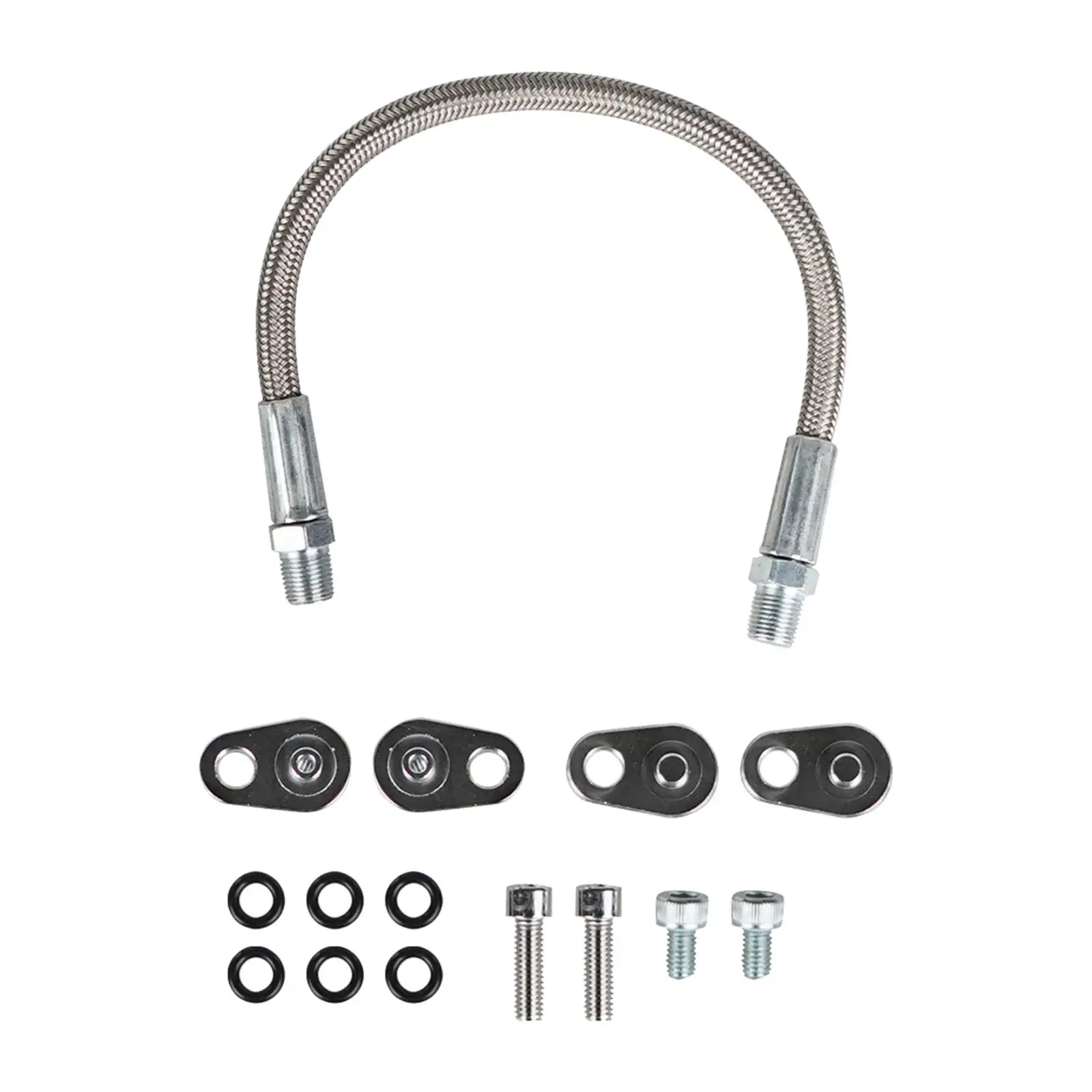 Coolant Steam Crossover Tube Braided Hose Kit for GM LS Series Engines