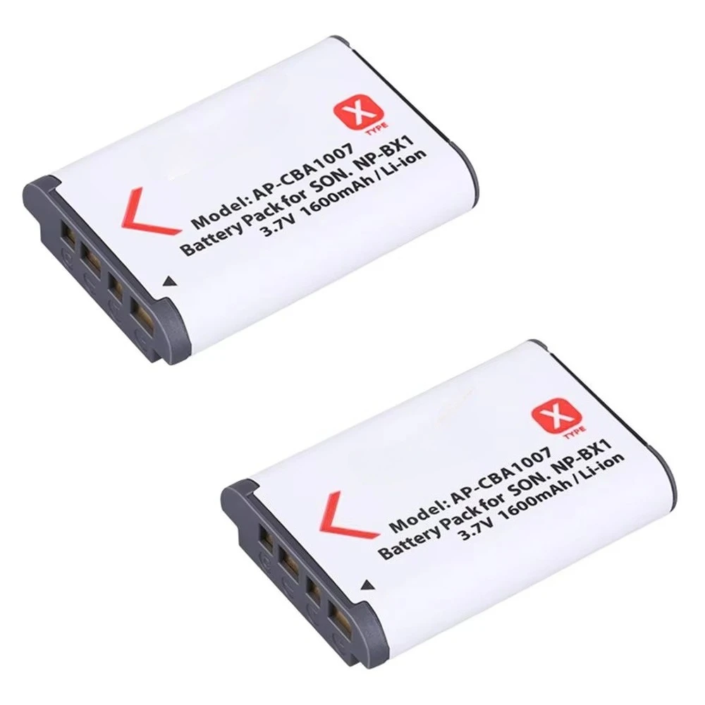 Bateria NP-BX1 de alta capacidade de 1600mAh para câmera Sony ZV-1 RX100 M5 M6 M7 FDR-X3000 HDR-AS300 - Tempo de gravação mais longo