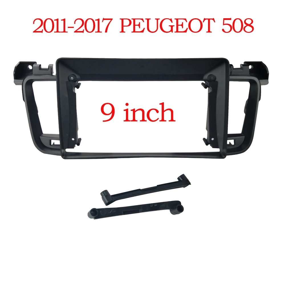 

BYNCG Car Audio Fascia Frame Adapter For 2011-17 Peugeot 508 9" Big Screen 2DIN Dash Fitting Panel Frame Kit